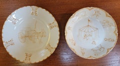 Haviland & Company Limoges Child's Porcelain Bowl & Plate Ca. 1896