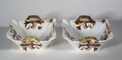 Haviland Limoges 2 Rectangular Serving Porcelain Bowls with Handles, 1876-1889