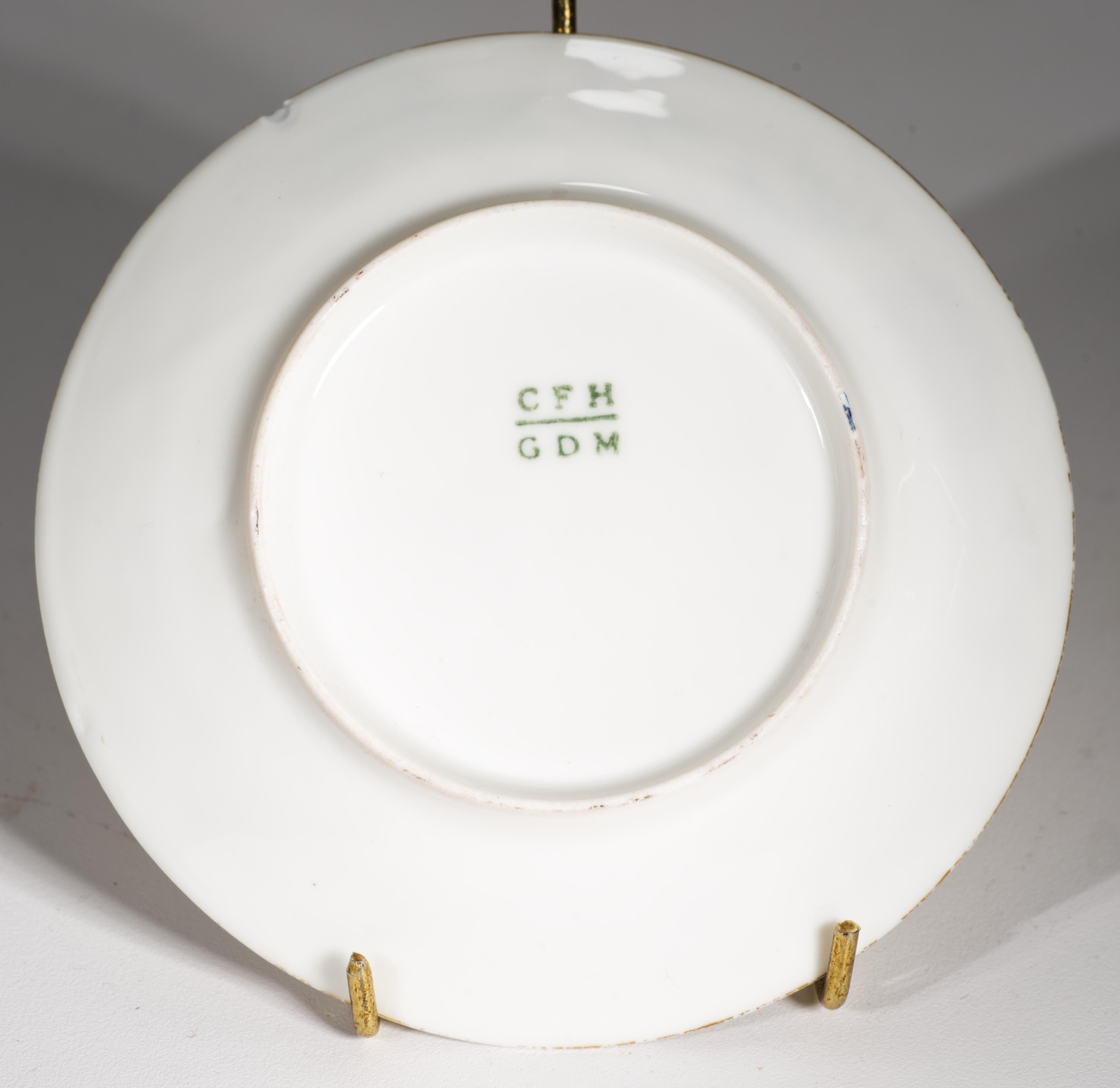 XIX secolo Set di tazze e piattini per caffè espresso Haviland Limoges, 1882 ca. in vendita