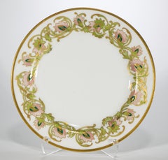 Haviland Limoges Art Deco Set of 8 Porcelain Dessert Snack Plates