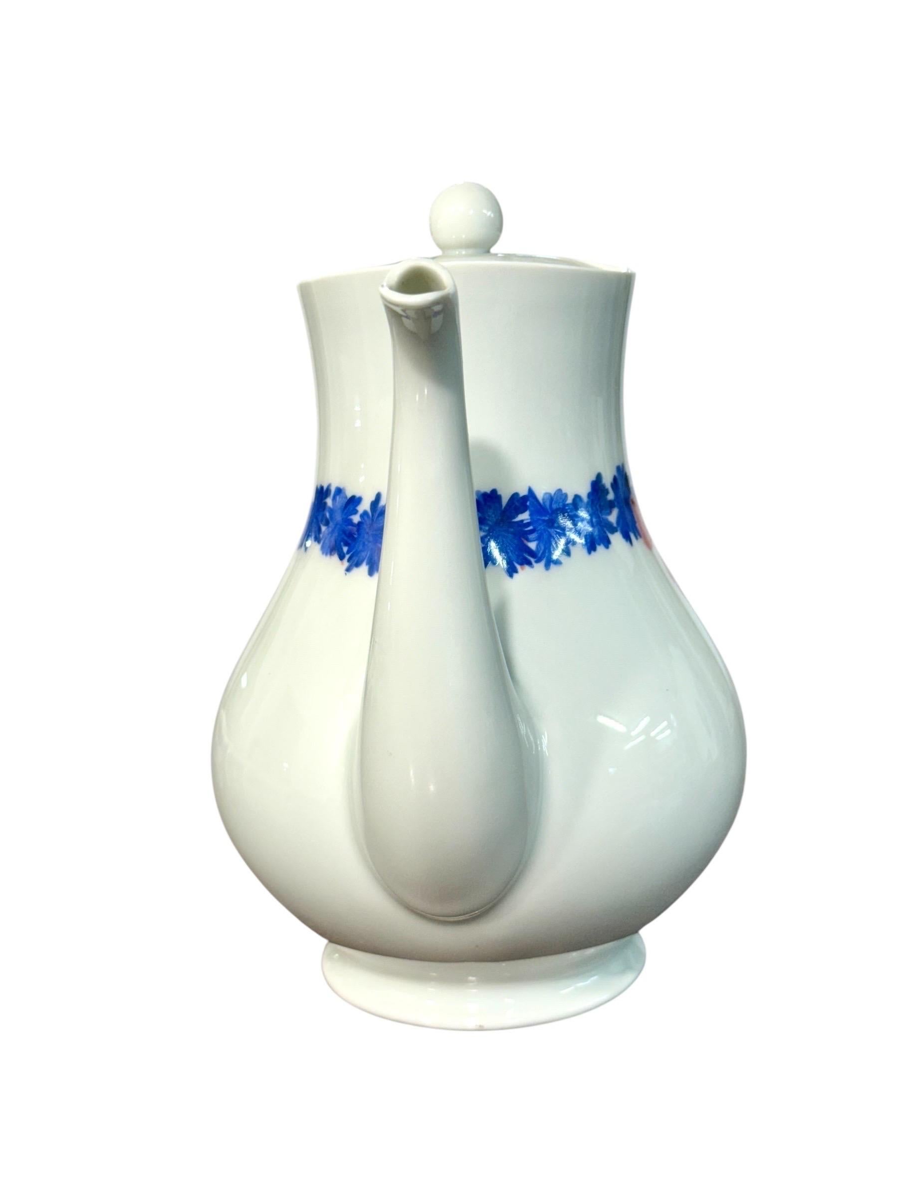 Haviland Limoges Kaffeeservice mit blauen und rosa Blumenmotiven im Angebot 4