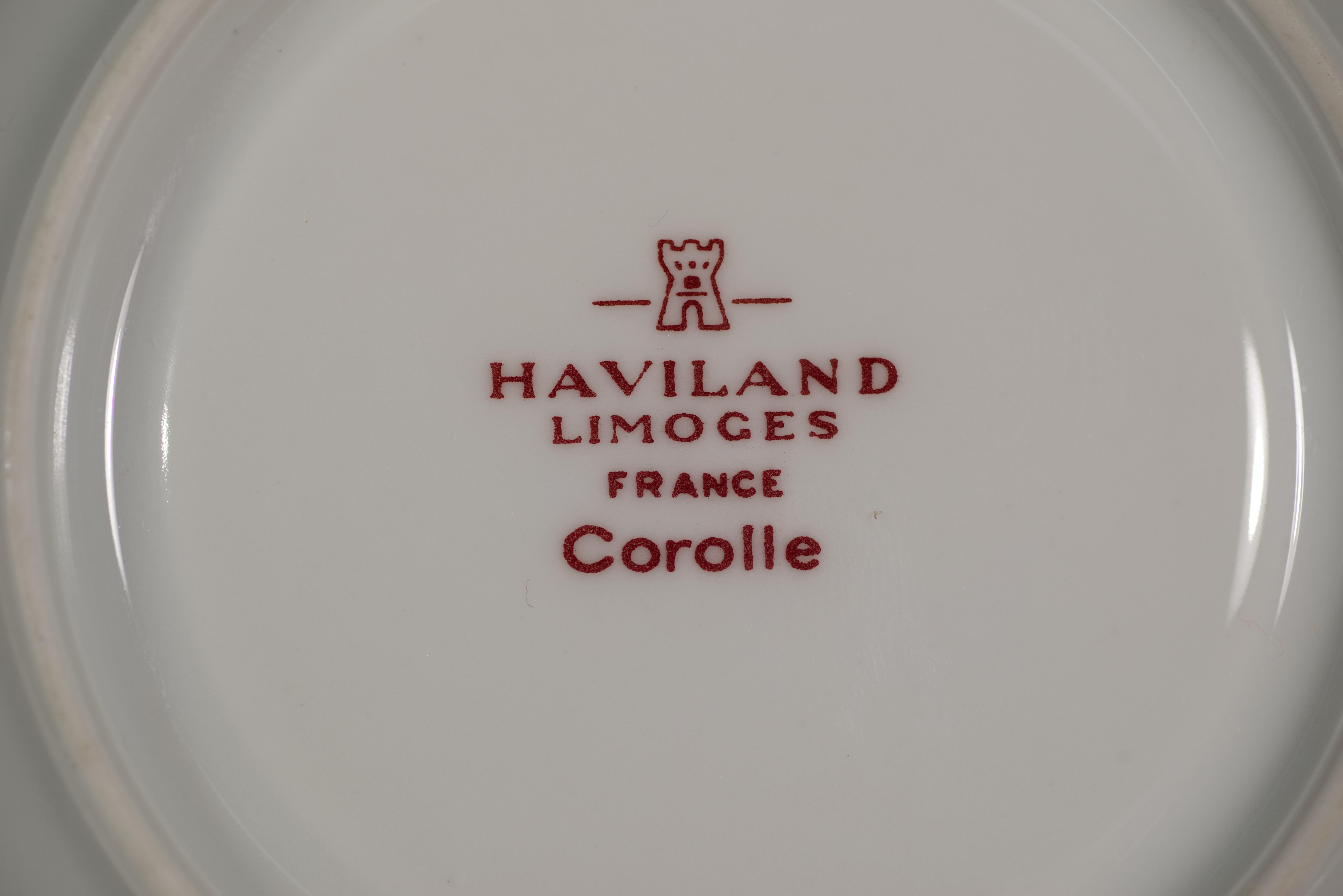 Haviland Limoges Demitasse Cup and Saucer, Corolle Pattern, 1958-1967 3