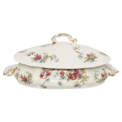 Haviland Limoges Floral Porcelain Covered Serving Dish, France