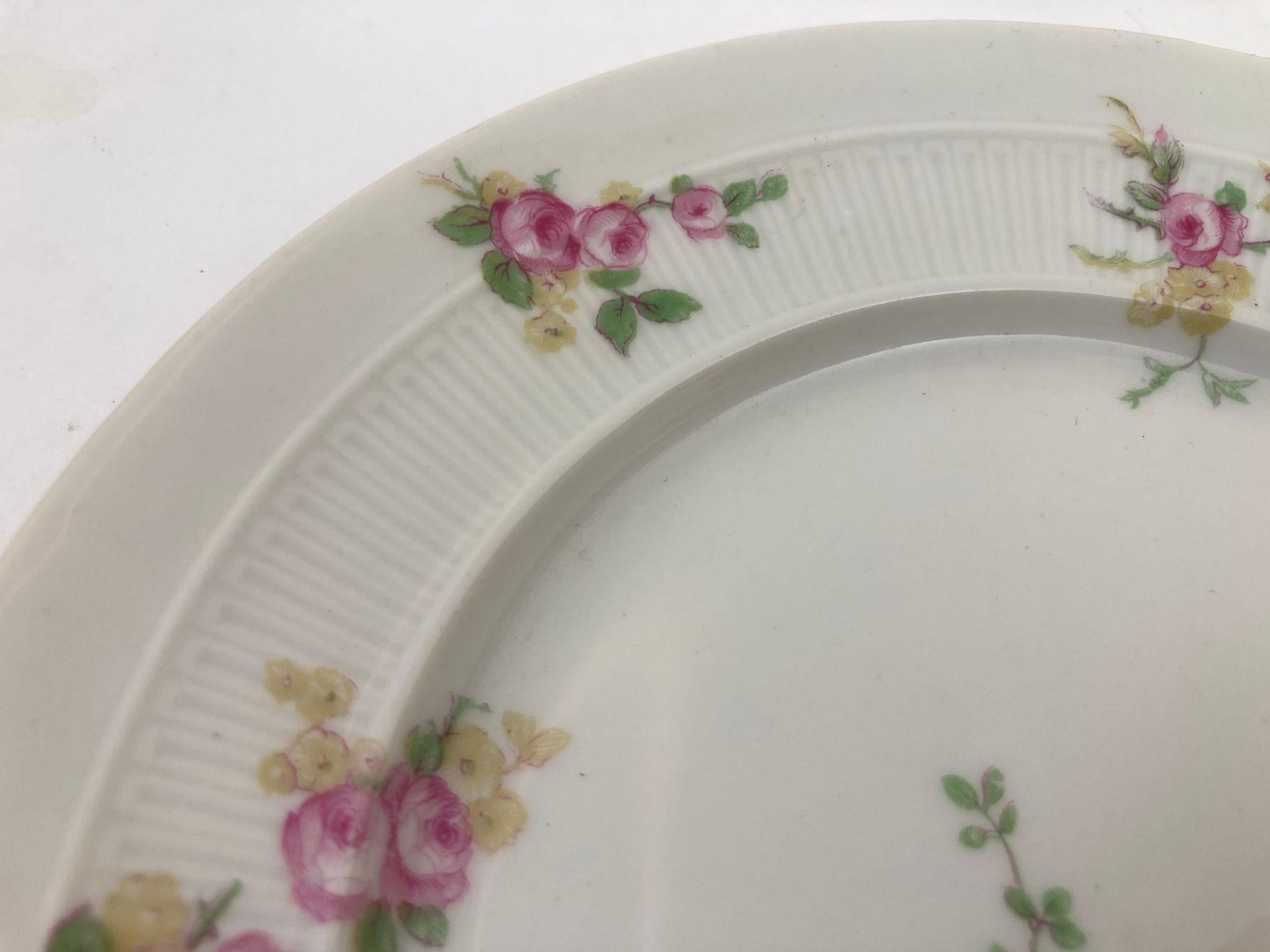 Haviland Limoges Set de 4 platos florales de porcelana Pintado a mano en venta
