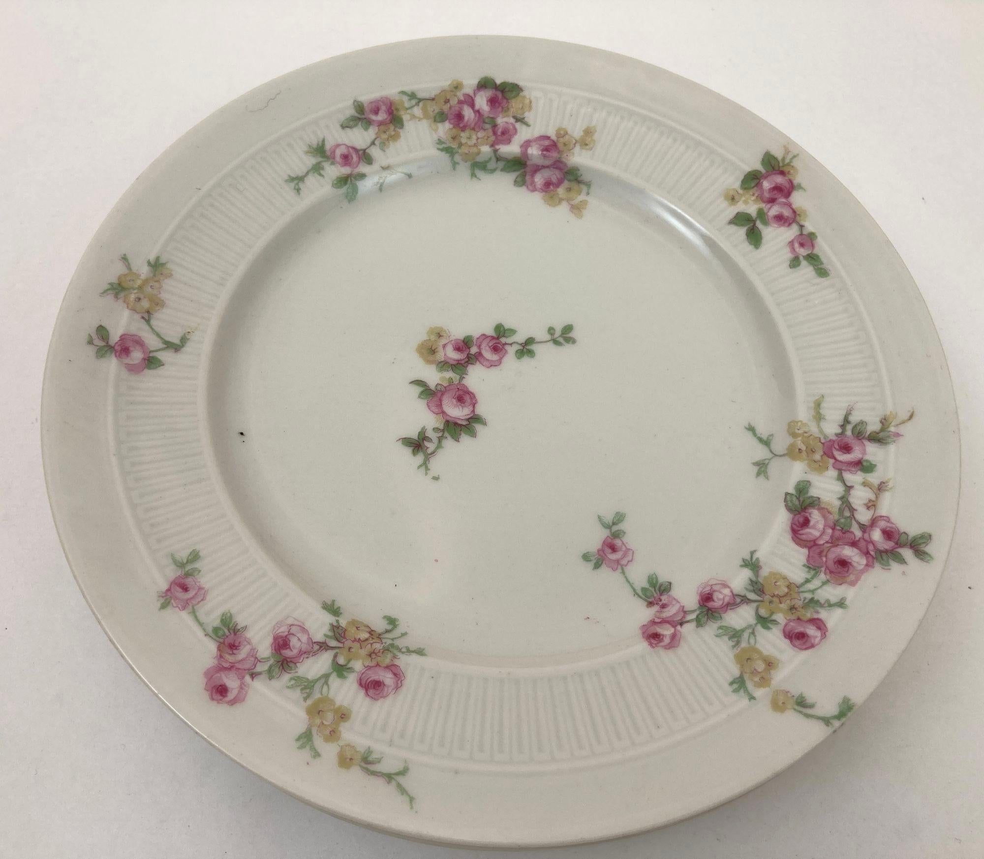 Haviland Limoges Set de 4 platos florales de porcelana siglo XX en venta