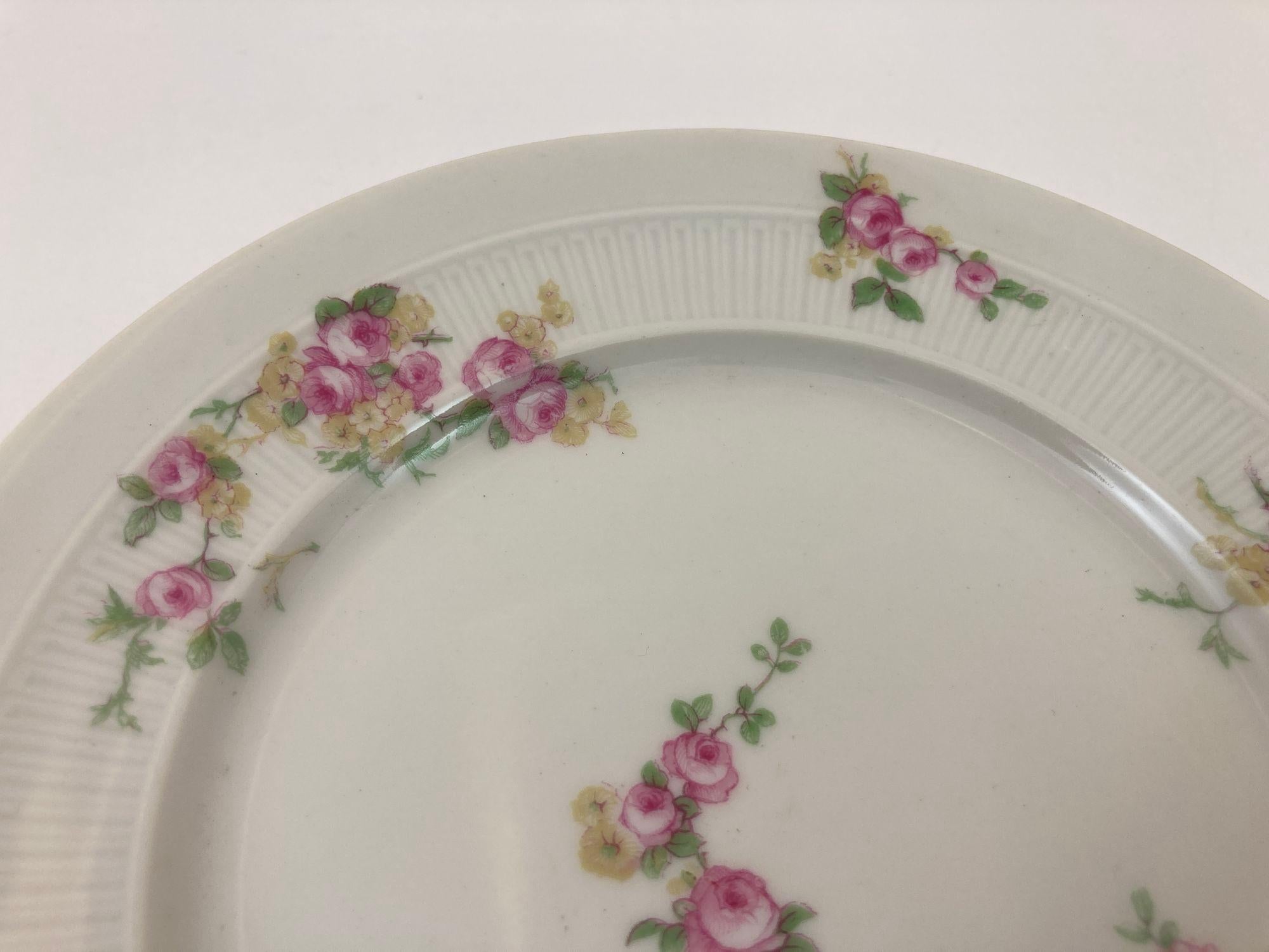 Haviland Limoges Set de 4 platos florales de porcelana en venta 1