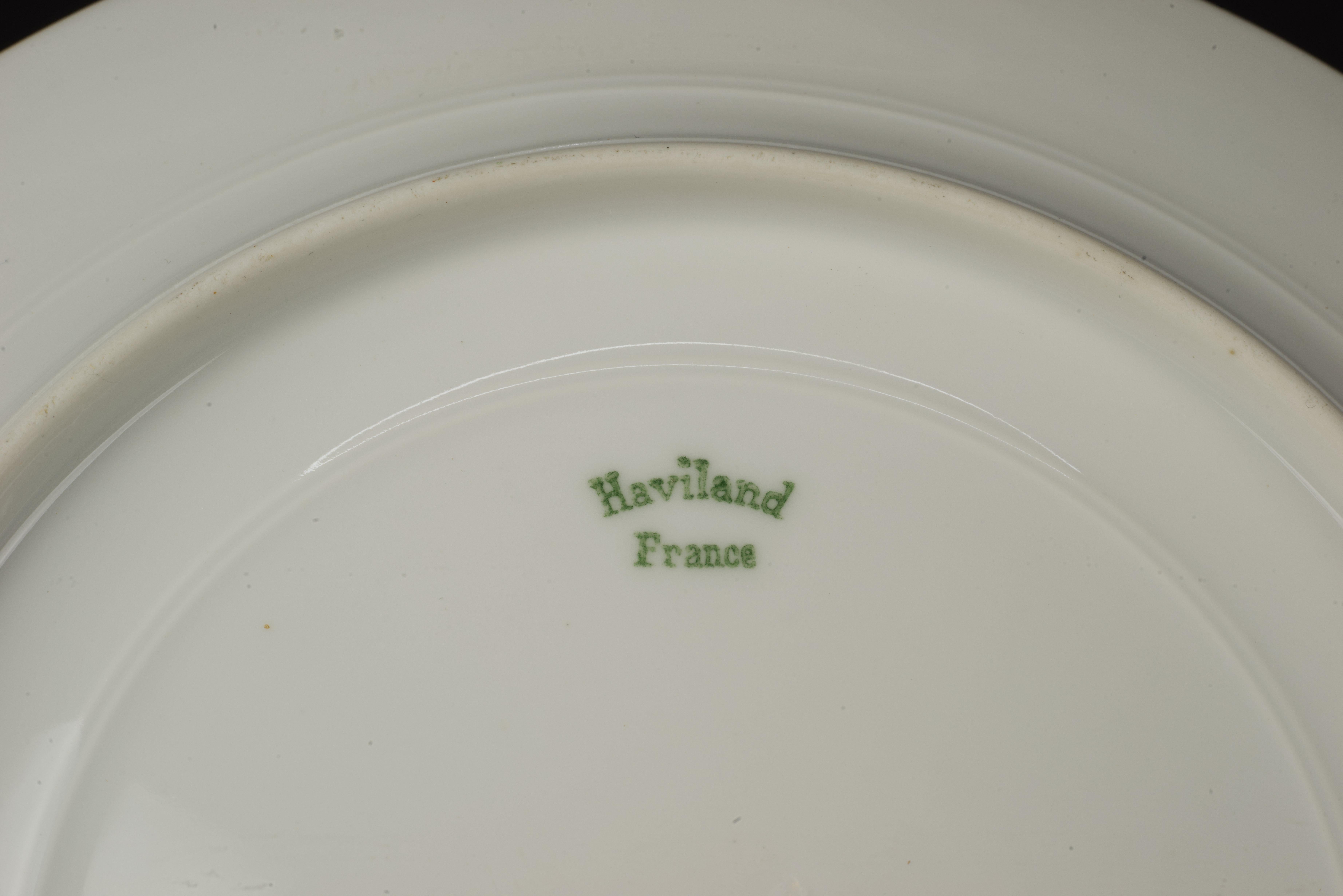 Haviland Limoges Hand Painted Art Deco Porcelain Plates Water Lilies For Sale 2