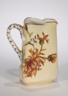 Haviland Limoges Hand Painted Art Nouveau Porcelain Jug Bud Vase, 1880-1886