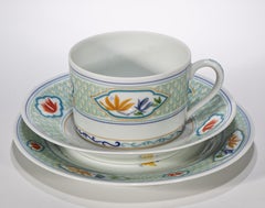 Haviland Limoges Mandalay Set of Porcelain Cup Saucer & Plate, 1980s