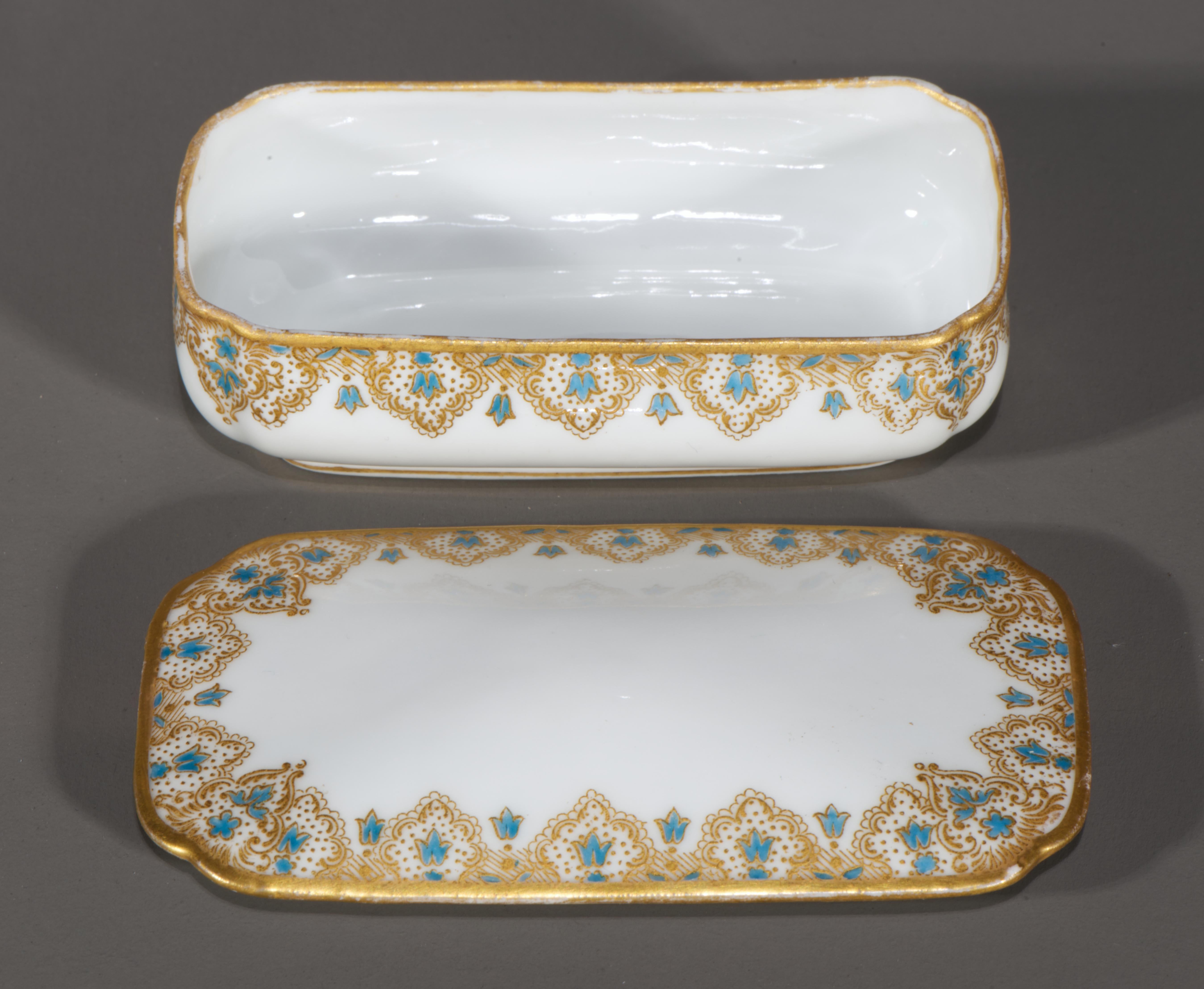 Haviland Limoges Porcelain 3 Dresser Boxes for Bailey, Banks & Biddle, 1888-1894 In Good Condition For Sale In Clifton Springs, NY