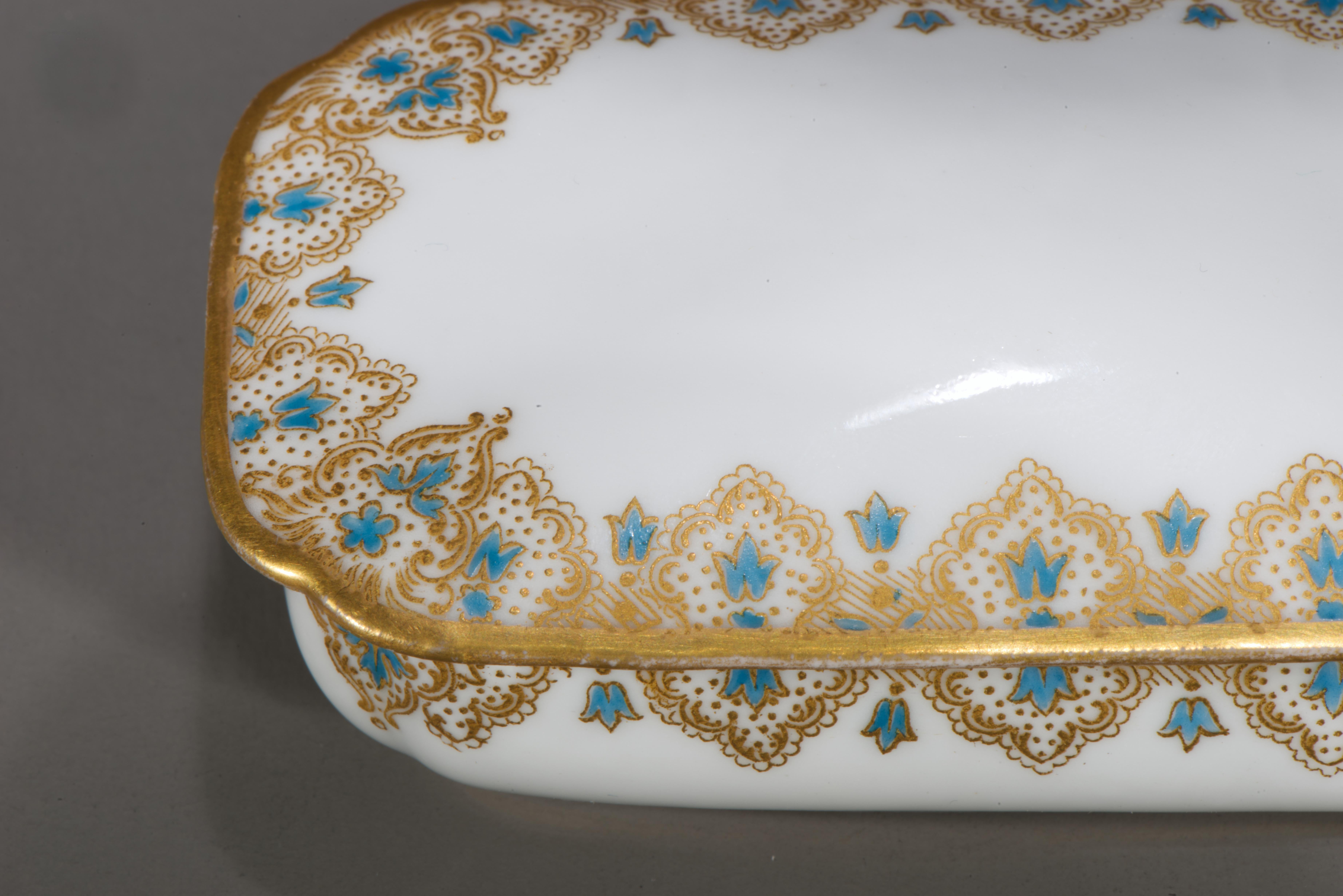 19th Century Haviland Limoges Porcelain 3 Dresser Boxes for Bailey, Banks & Biddle, 1888-1894 For Sale