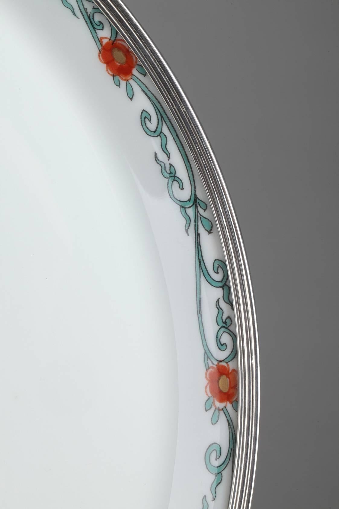 Assiette en porcelaine Haviland Limoges de la Maison Puiforcat 2