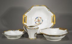 Haviland Limoges Porcelain Serving Set, Art Deco Mogul Pattern, 1920-1936