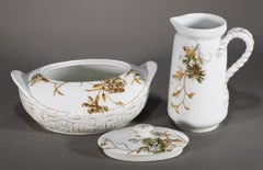 Haviland Limoges Porcelain Sugar & Creamer or Syrup Pitcher, Old Blackberry 1889