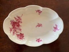Haviland Limoges Puce Floral Porcelain Soap Dish Pin Tray for Hotel Ritz, Paris