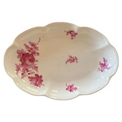 Haviland Limoges Puce Floral Porcelain Soap Dish Pin Tray for Hotel Ritz, Paris