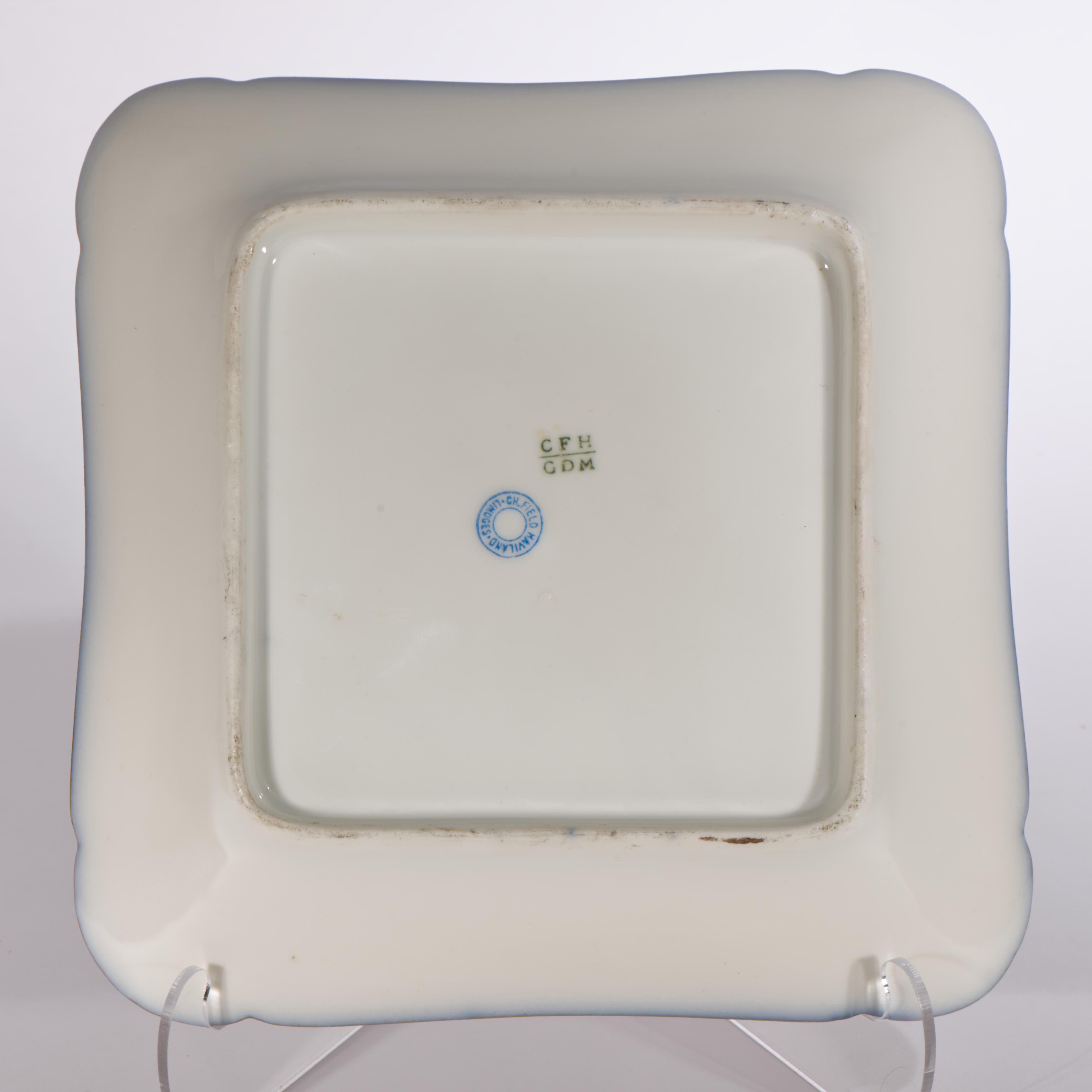 Haviland Limoges Set of 3 Porcelain Game Bird Plates, Cobalt Blue & Gold 1882-91 For Sale 5