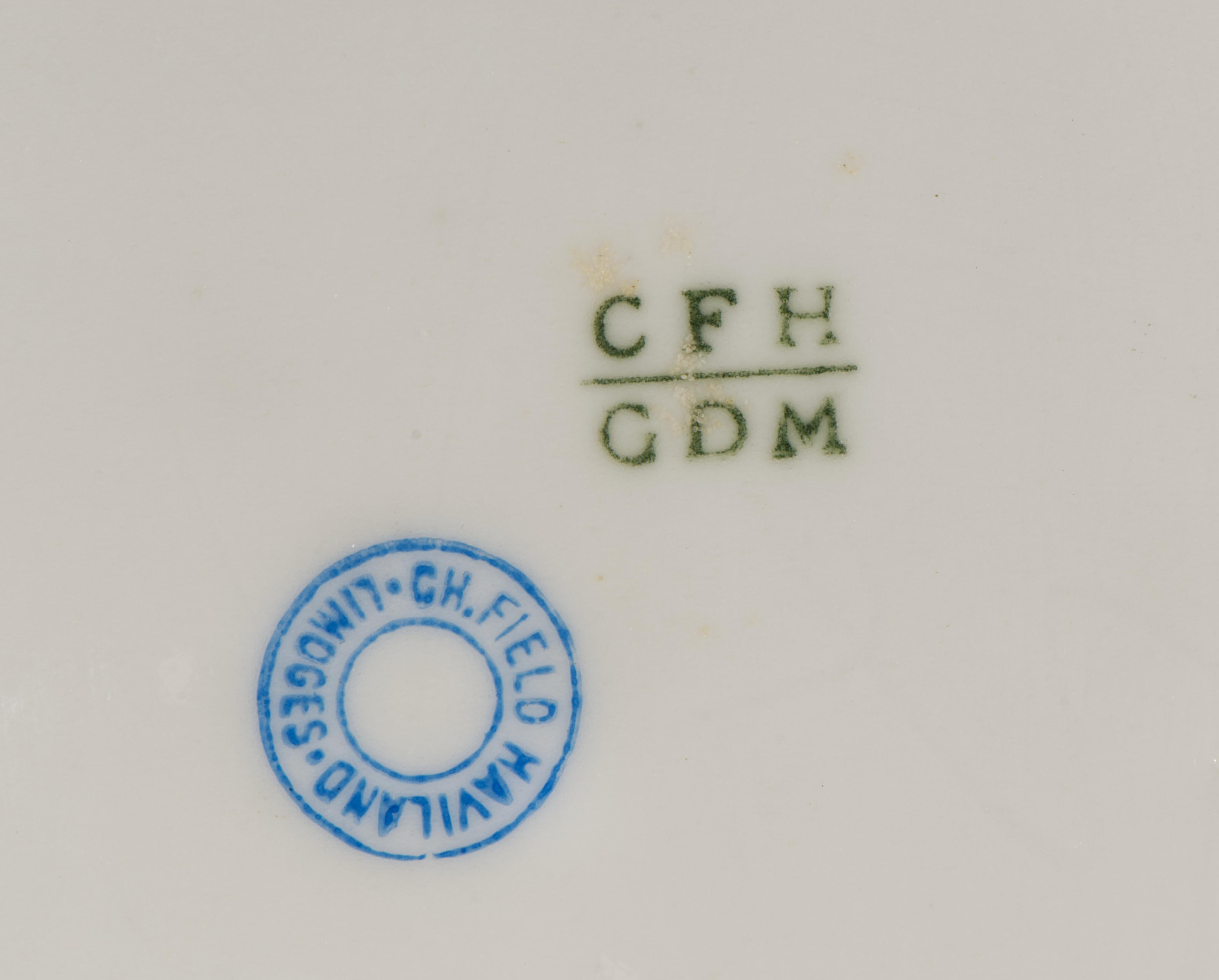 Haviland Limoges Set of 3 Porcelain Game Bird Plates, Cobalt Blue & Gold 1882-91 For Sale 6