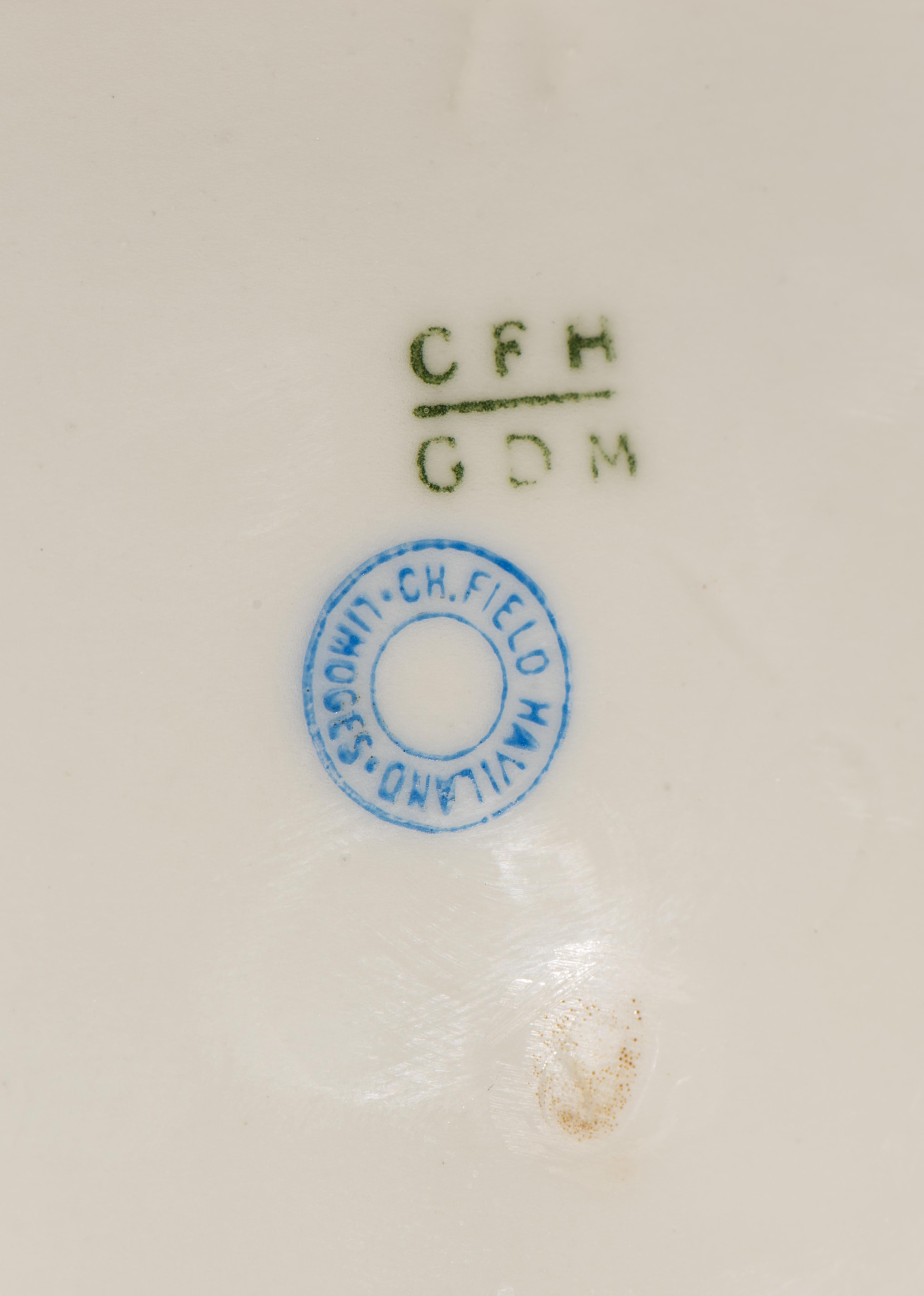 Haviland Limoges Set of 3 Porcelain Game Bird Plates, Cobalt Blue & Gold 1882-91 For Sale 10