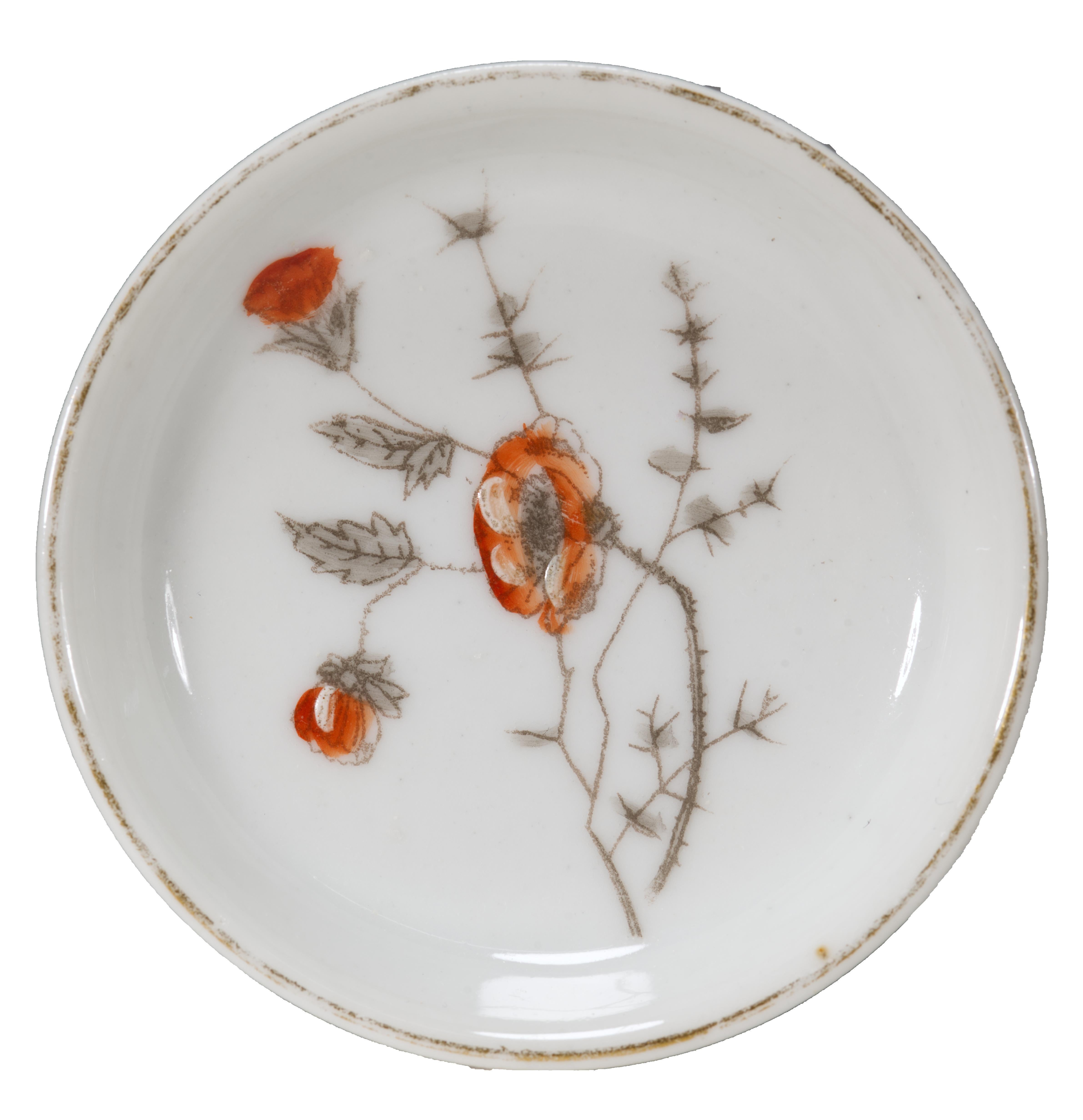 Haviland Limoges Set of 7 Antique Porcelain Butter Pats Floral Decor, 1868-1890 For Sale 2