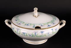 Haviland Limoges Soup Tureen Schleiger 491, Art Deco Porcelain 1894-1931