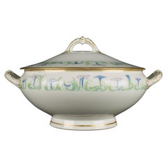 Soupière Schleiger 491, porcelaine Art déco Haviland Limoges 1894-1931
