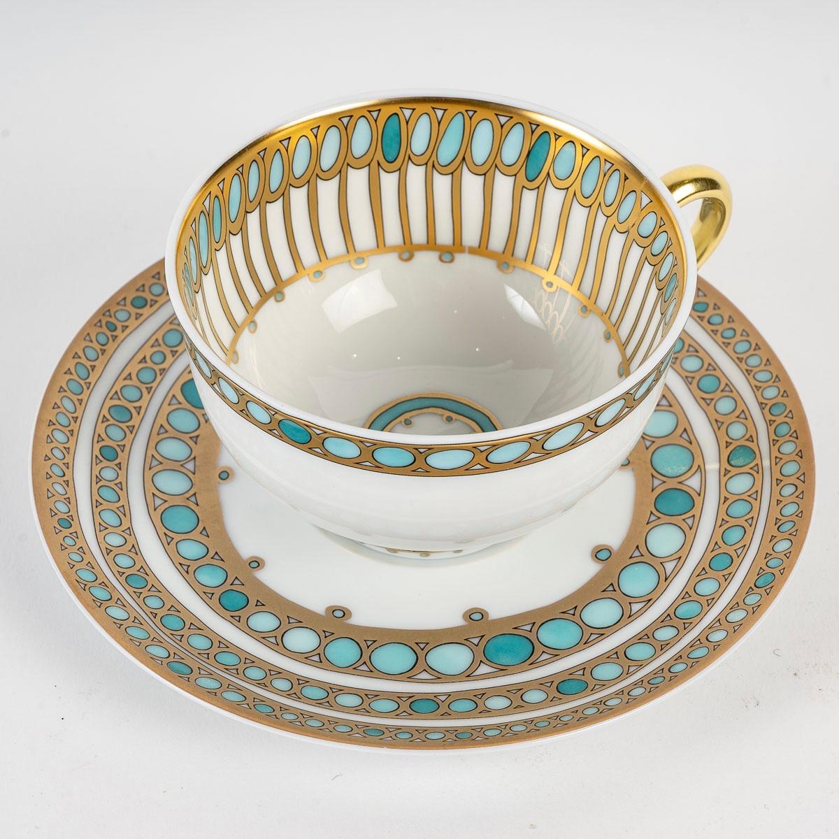 Haviland, Tableware Set Syracuse Enameled Limoges Porcelain, 60 Pieces 4
