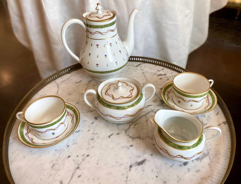 Haviland Vieux Paris Limoges Porcelain 76 Piece Dinner Set For