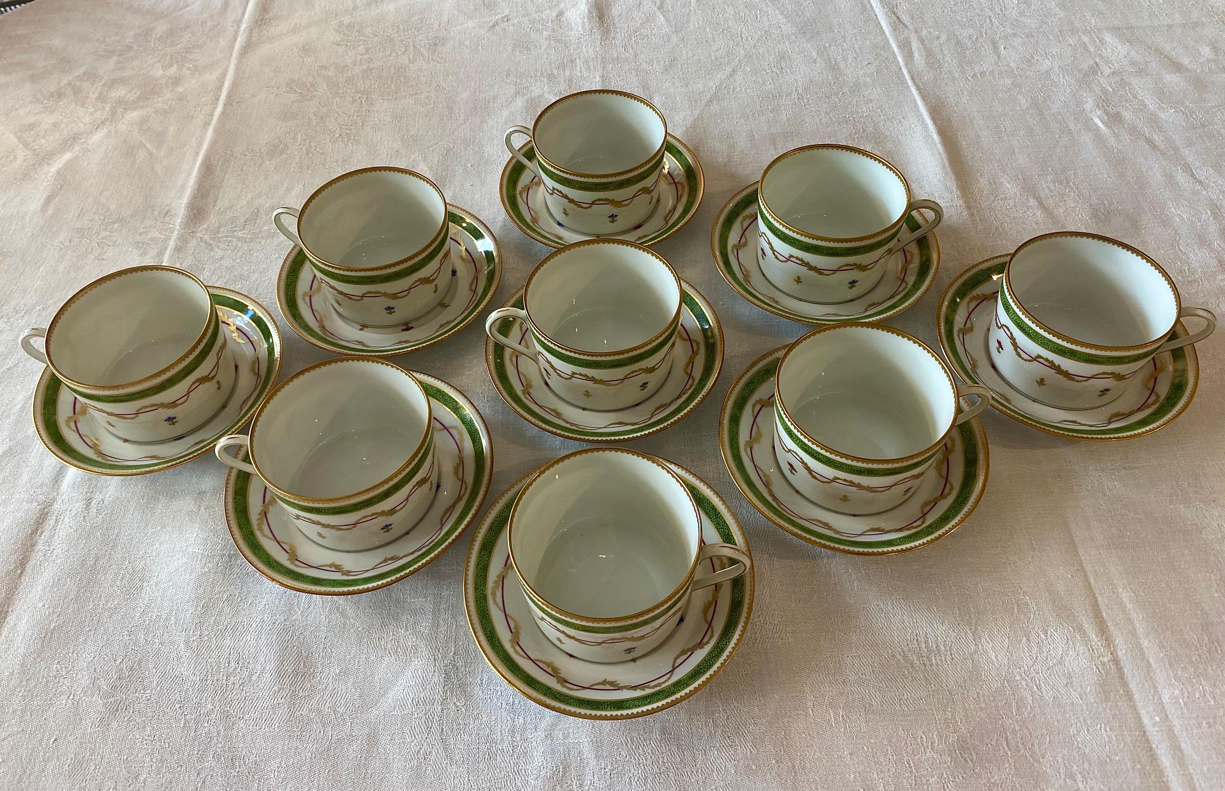 Service de table 76 pièces en porcelaine de Limoges Haviland Vieux Paris en vente 7