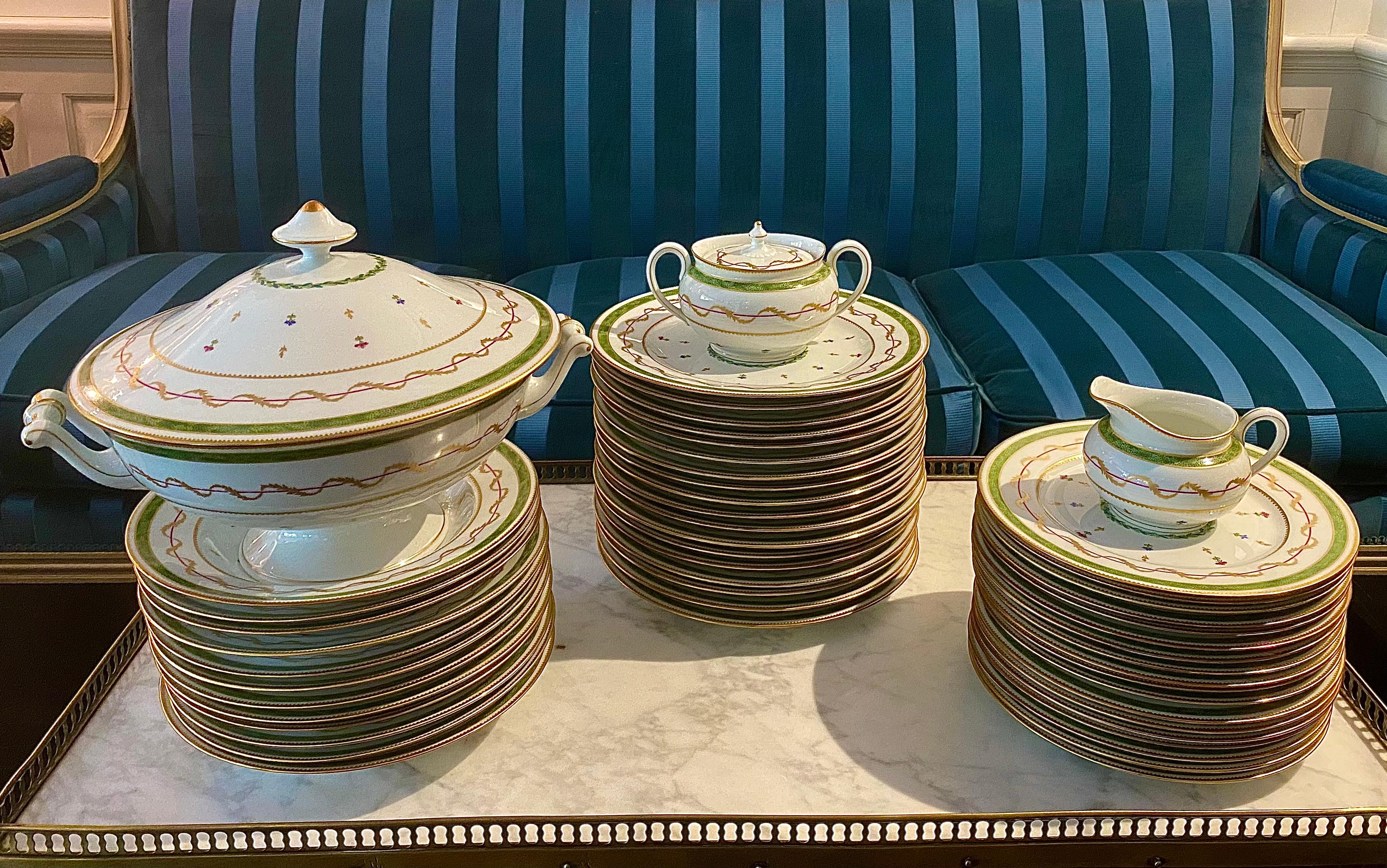 Service de table 76 pièces en porcelaine de Limoges Haviland Vieux Paris en vente 11