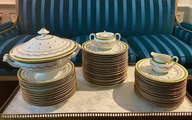 Haviland Vieux Paris Vajilla de porcelana de Limoges de 76 piezas