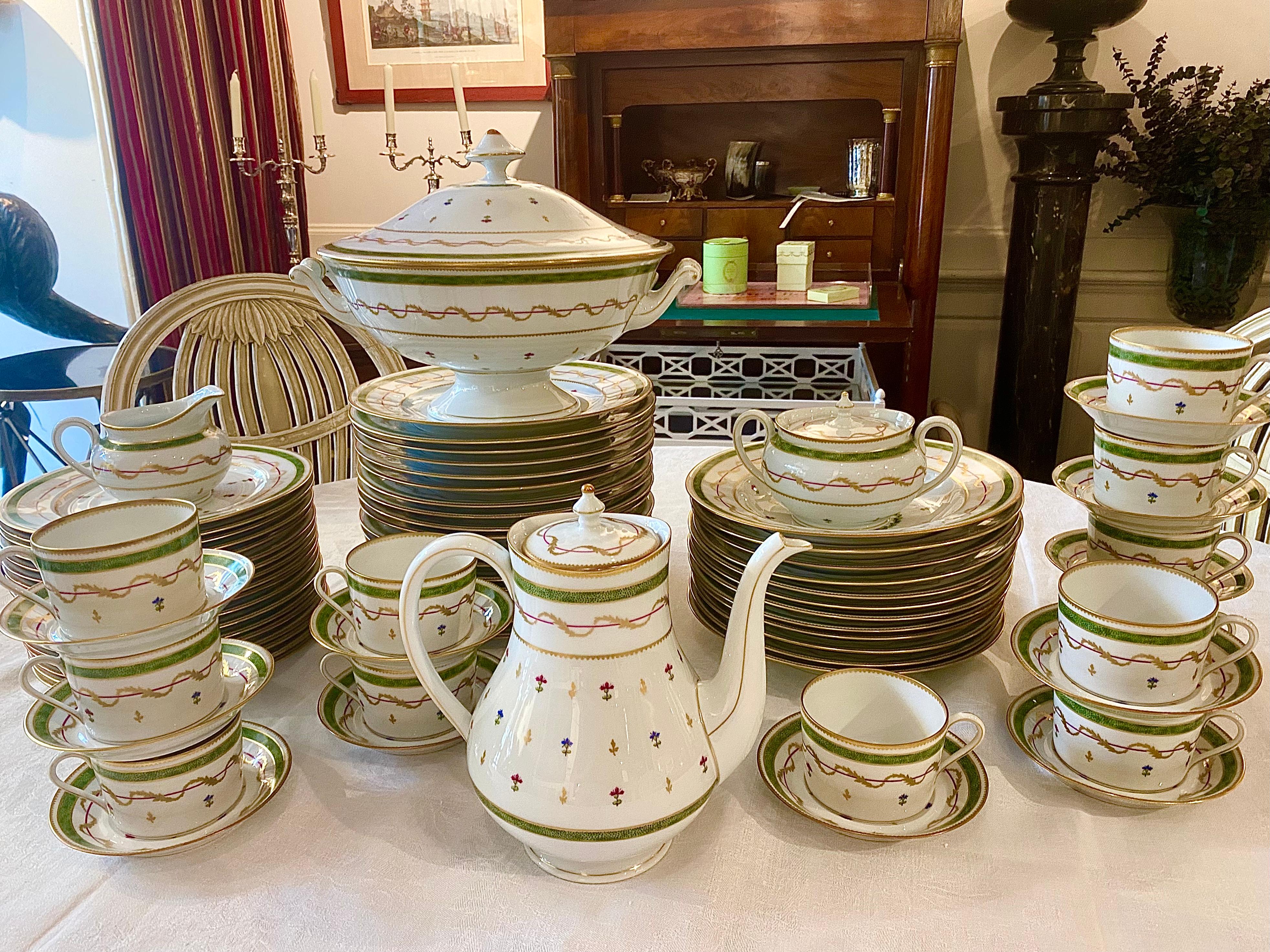 Service de table 76 pièces en porcelaine de Limoges Haviland Vieux Paris en vente 12