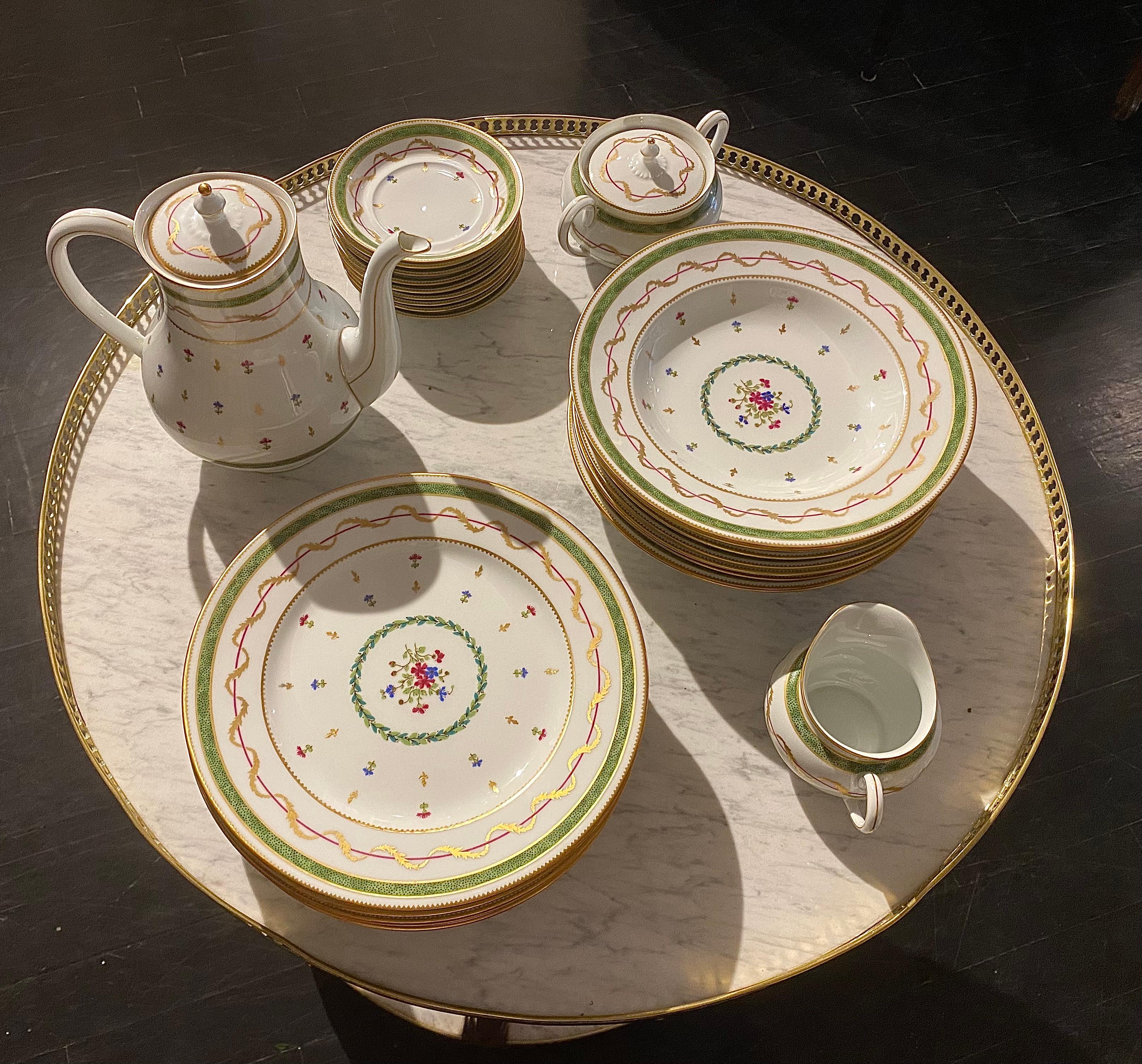 Service de table 76 pièces en porcelaine de Limoges Haviland Vieux Paris en vente 1