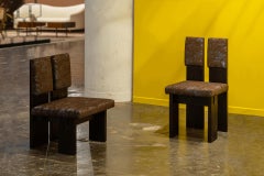 Hawaii Armchair in Carbonized Brazilian Pine Wood