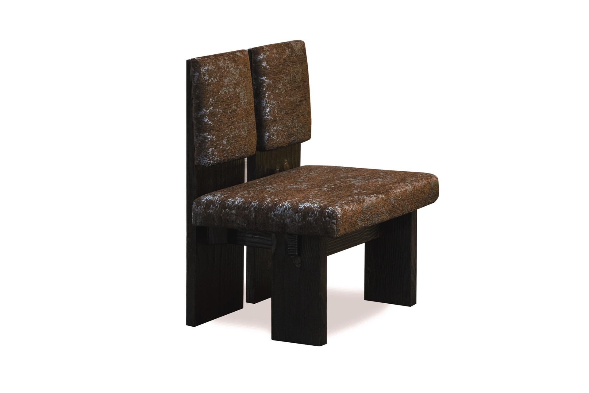 Other Hawaii Armchair in Carbonized Brazilian Pine Wood