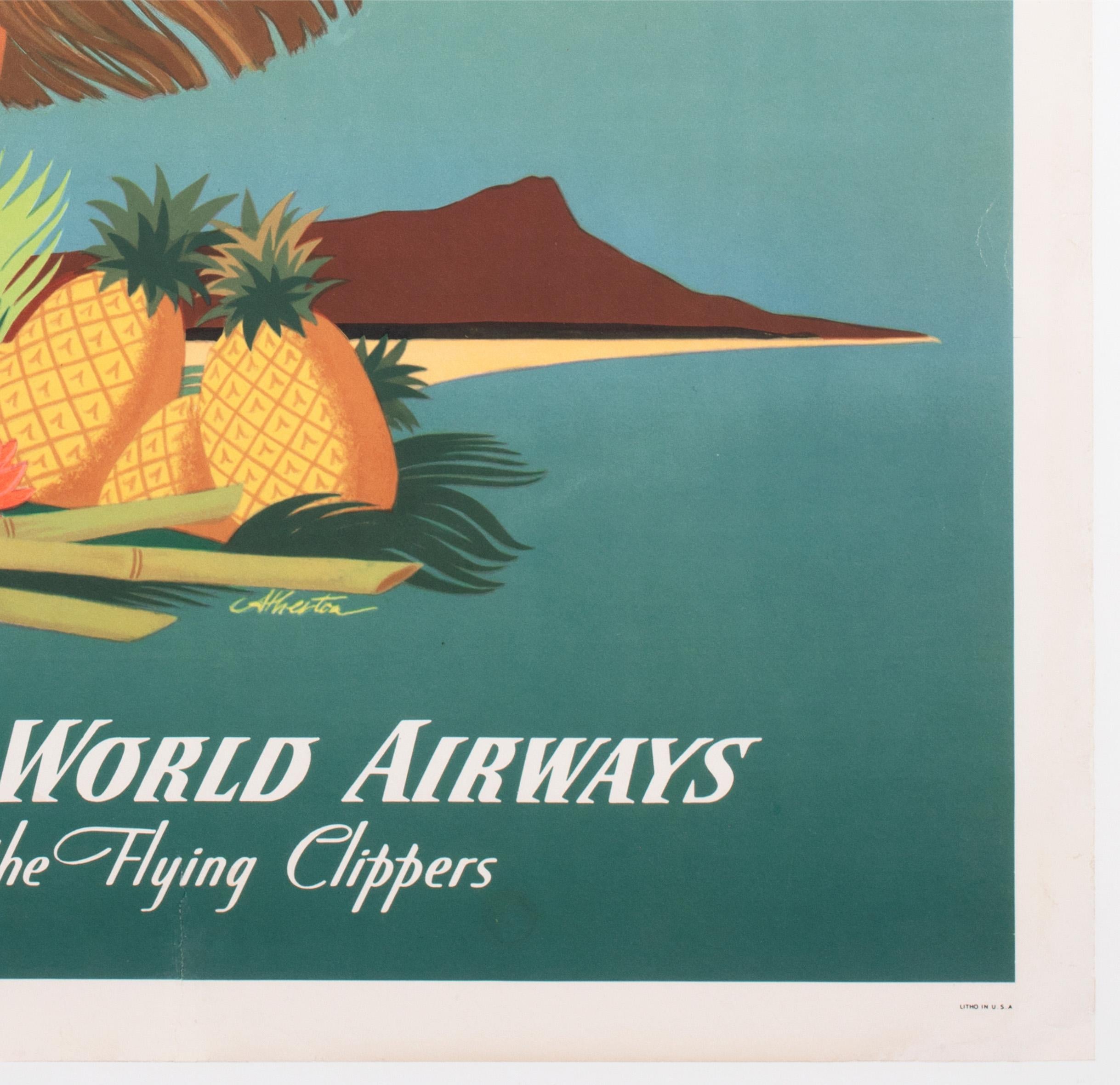 Hawaii by Clipper 1948 Pan American Airline Travel Poster, John