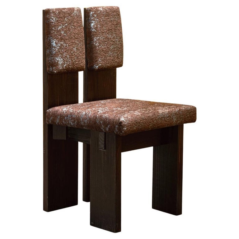 Hawaii Chair in Carbonized Brazilian Pine Wood For Sale at 1stDibs
