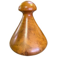 Hawaiian Artist Signed Hand Carved Wood Turned Vessel Garniture Sculpture