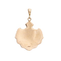 Hawaiian Coat of Arms Pendant Enamel Vintage 14k Yellow Gold Fob Charm Jewelry