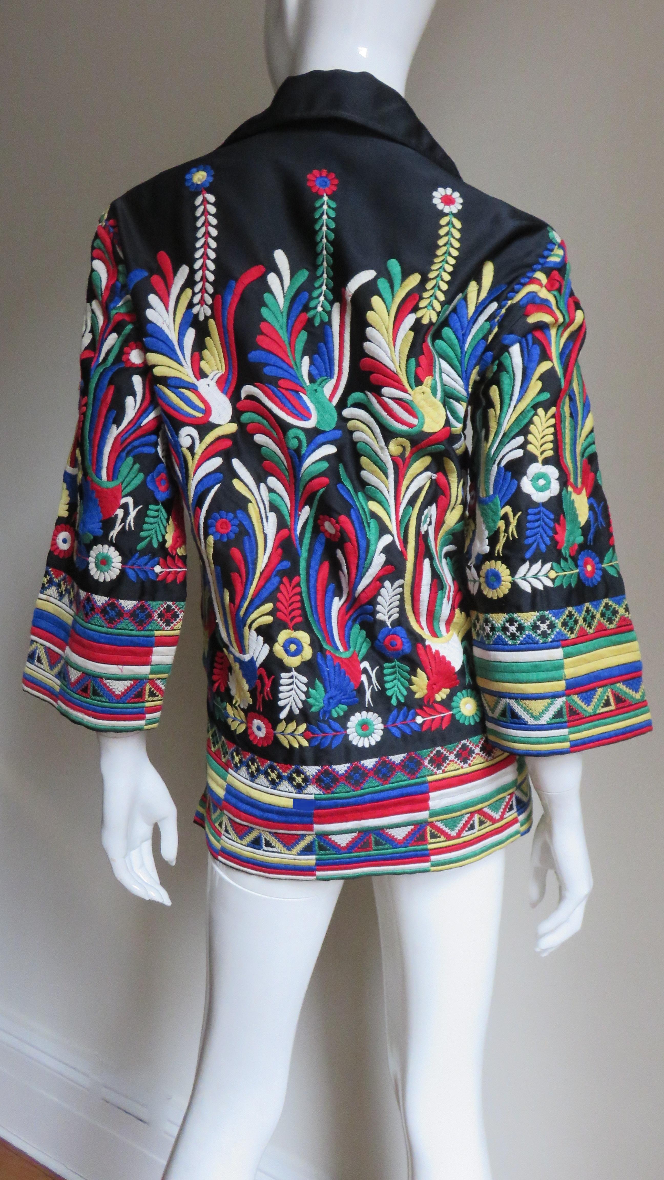 Hawaiian Embroidered Shirt 1950s For Sale 6