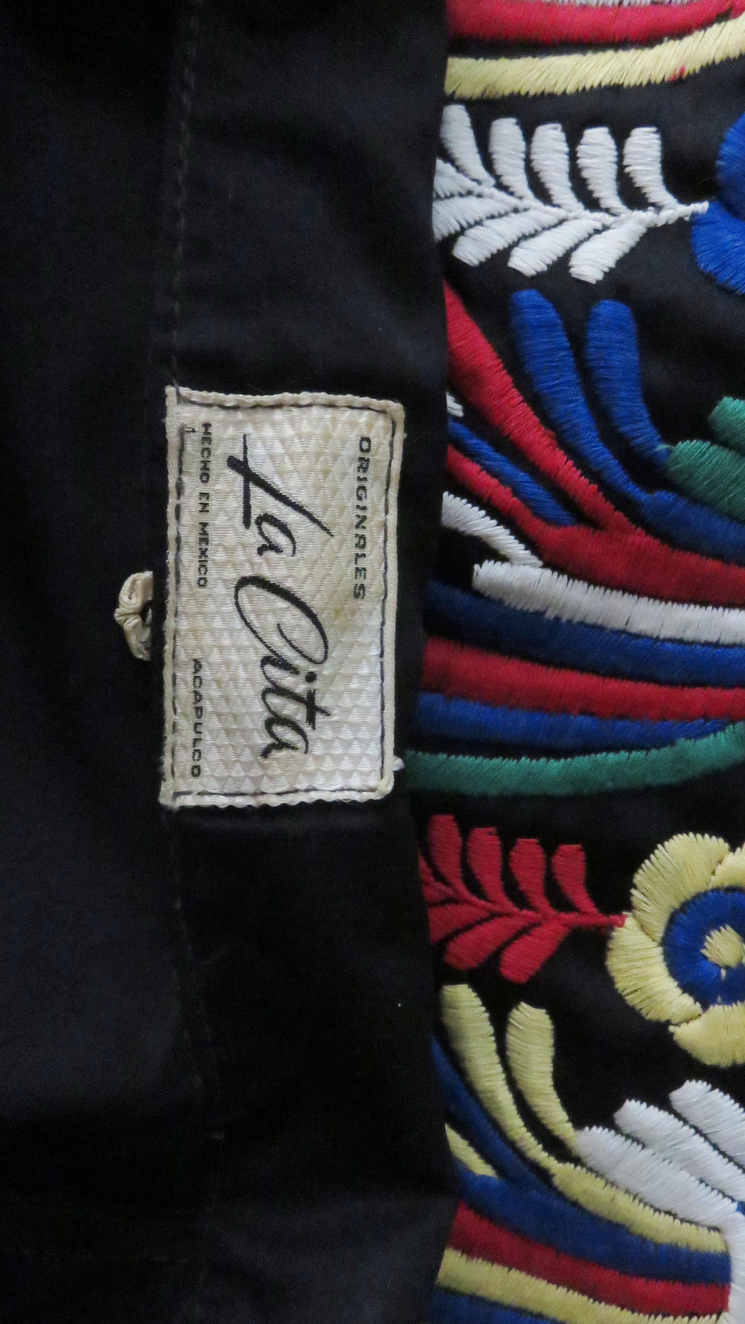 Hawaiian Embroidered Shirt 1950s For Sale 8