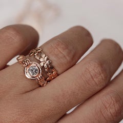 Hawaiianische Blumen Dschungel Unisex-Hochzeitsring 2.0 – versandfertig, Größe 6US