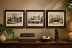 Hawaiian Islands – Three Pacific Exploration Engravings, Paris 1836