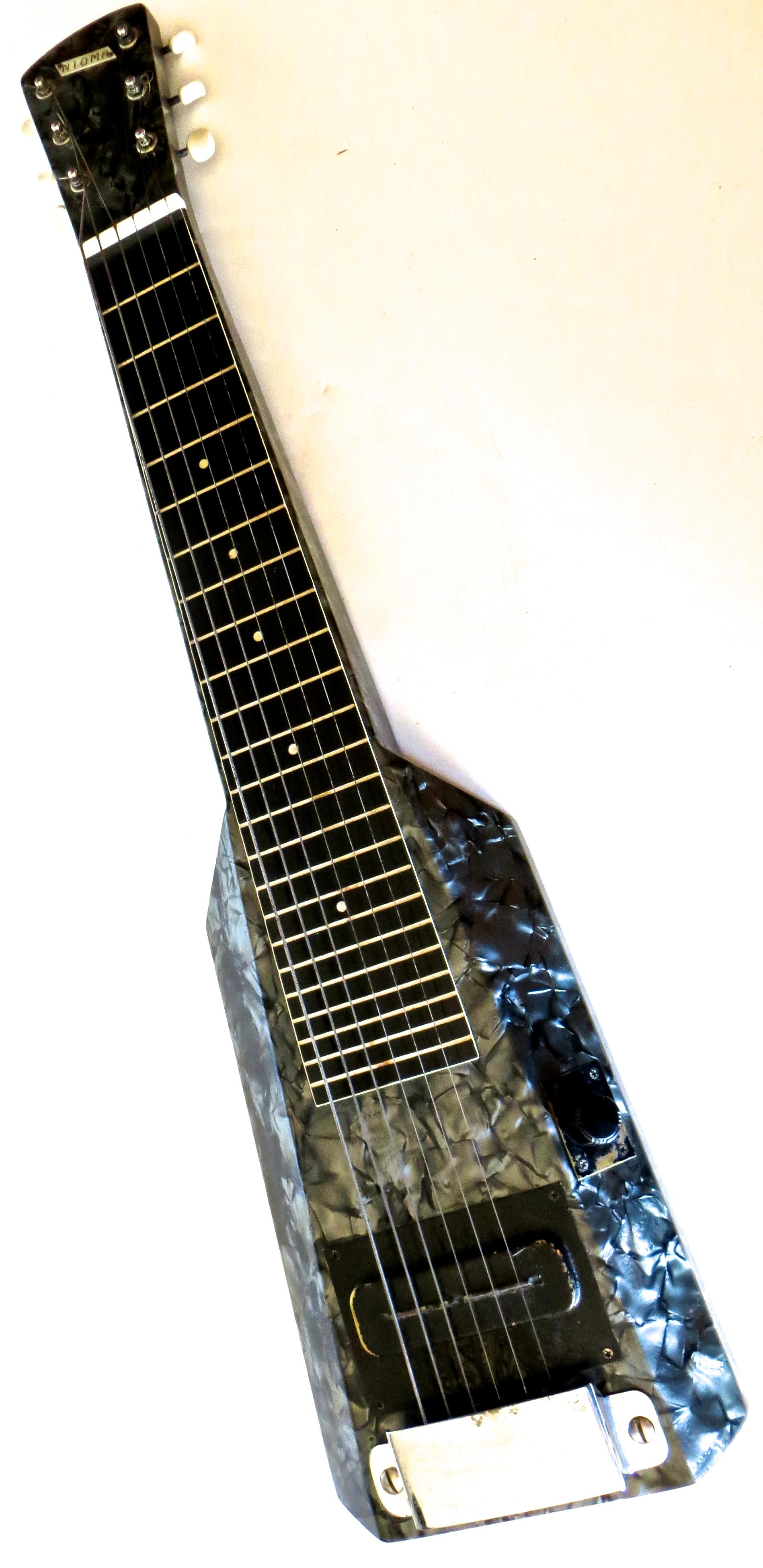 Hawaiian Lap Top Guitar by Nioma circa 1937; with Amp by Magnatone, circa 1947 2