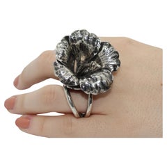 Hawaiian Ring Sterling Silver, Handcrafted, Italy