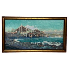 Paesaggio marino hawaiano dipinto dall'artista della WPA Paul Rockwood
