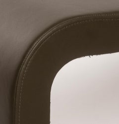 Hawk Bank Bench in Solid Wood & Leather Upholstery by Hermhaus