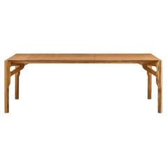 Hawk Dining Table with a Teak Wood Veneered Table Top 70''