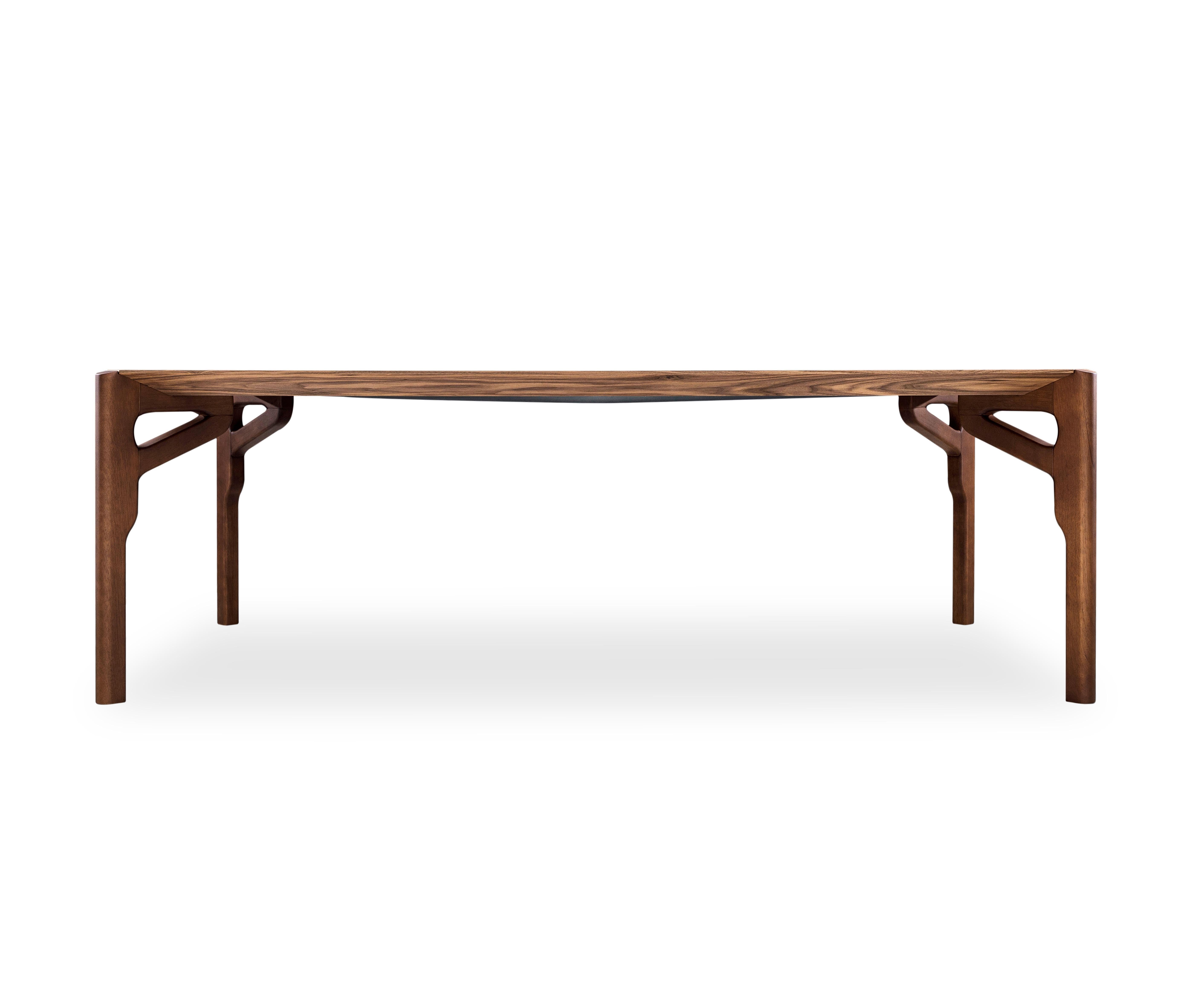Hawk Dining Table with a Walnut Wood Veneered Table Top 70'' In New Condition For Sale In Miami, FL