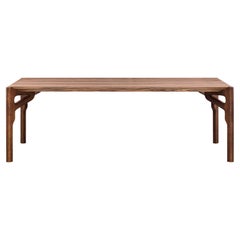 Hawk Dining Table with a Walnut Wood Veneered Table Top 70''